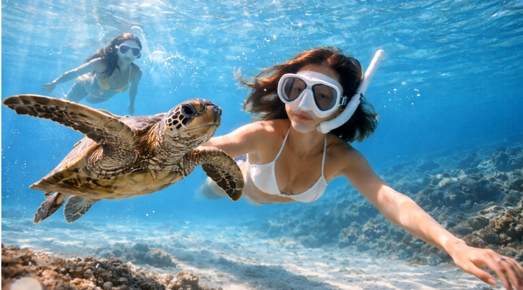 ウミガメシュノーケル体験